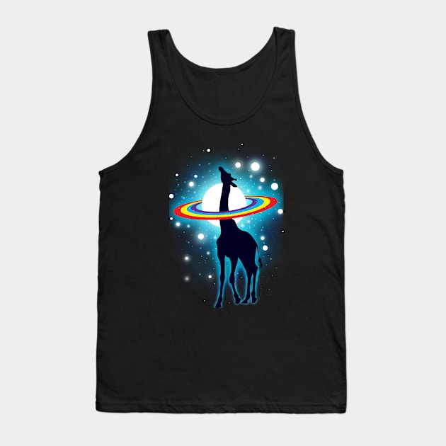 Giraffe Space Tank Top by AVEandLIA